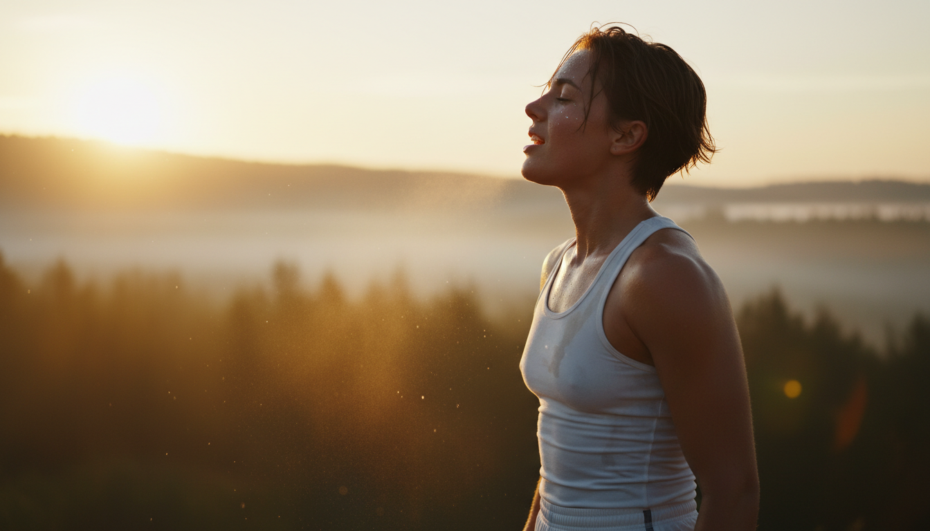 Séance de sport au lever du soleil